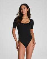 SPANXsmoothâ„¢ Jersey Square Neck Thong Bodysuit